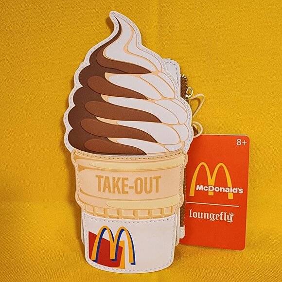 Loungefly McDonalds Soft Serve Ice Cream Cone Figural Cardholder Wallet NEW - Picture 1 of 5